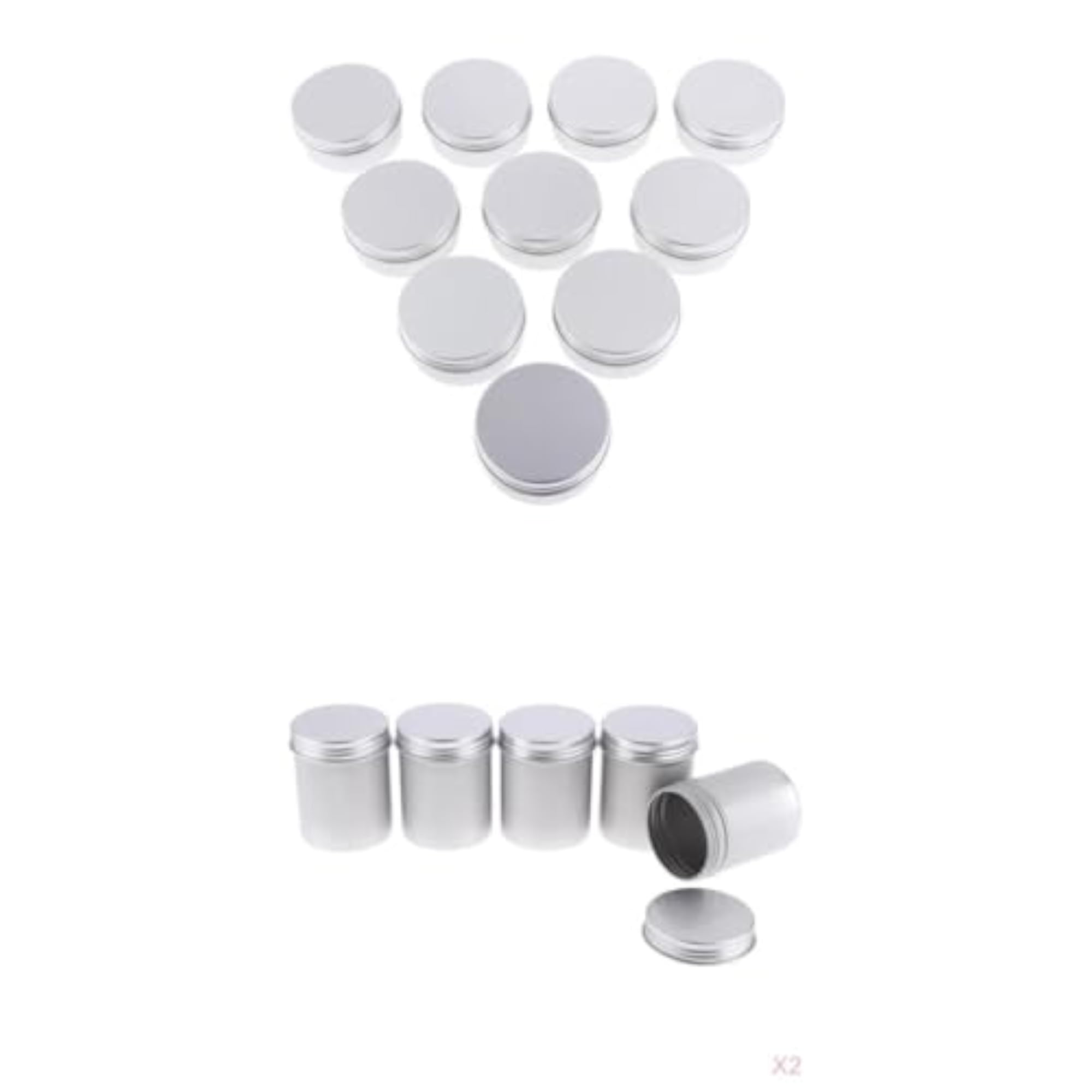 20Pcs Round Aluminum Tin Jar Cosmetic Empty Cream Container